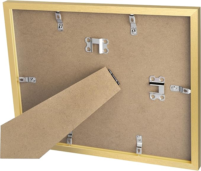 upsimples Certificate Frame with Clear Plexiglass, 8.5 by 11 Picture Diploma Document Degree Frames for Wall and Tabletop, Gold, 1 Pack