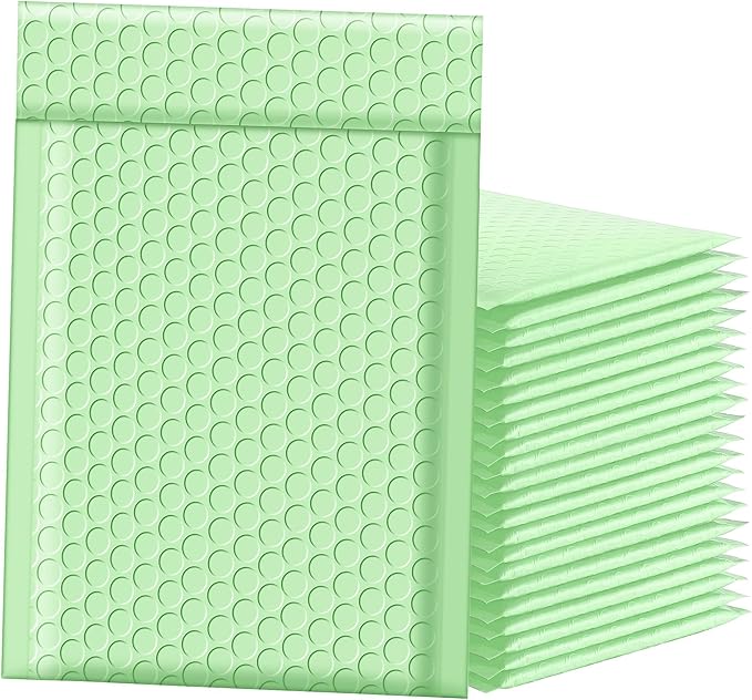 Famagic Bubble Mailers 6x10 Inch 100pcs Mint Green Shipping Bags, Chic Packaging Bags For Small Business, Colored Padded Mailing Envelopes, Opaque Matte Self Seal Bubble Poly Mailers Bulk #0