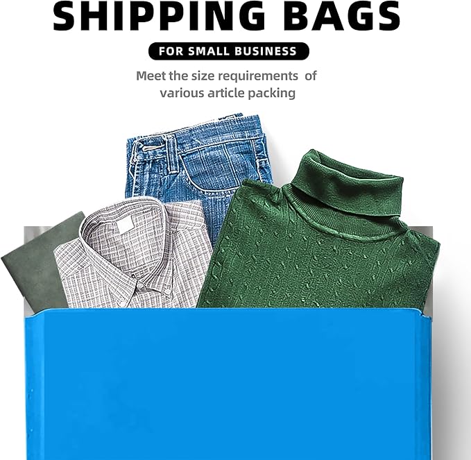 POLYSELLS 50 pcs 19x24 Inches Blue Poly Mailers Shipping Envelopes, Strong Adhesive Sealing, Waterproof, and Tear-resistant Postal Mailing Bags for Clothing and Accessories