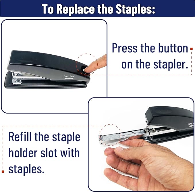 Mr. Pen Heavy Duty Stapler, 60 Sheet Capacity, 3600 Staples