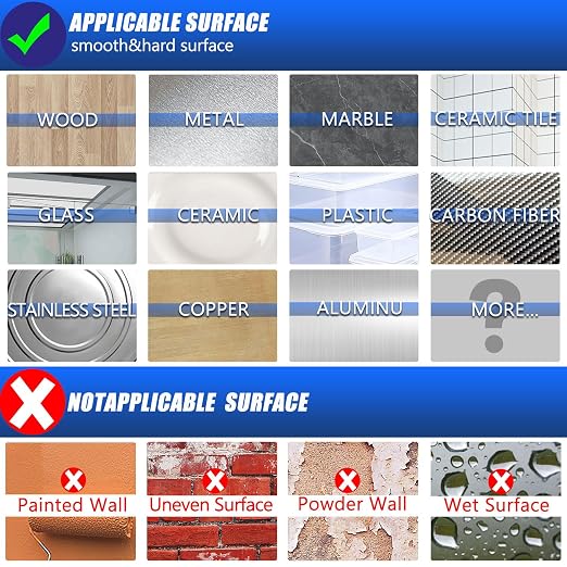 Double Sided Tape Heavy Duty, Clear Wall Mounting Tape, Picture Hanging Adhesive Strips Removable, Strong Poster Glue Adhesive Tape, Nano Tape Sticky Tack for Carpet, Hangers, Frame, 2 Pack Extra Wide