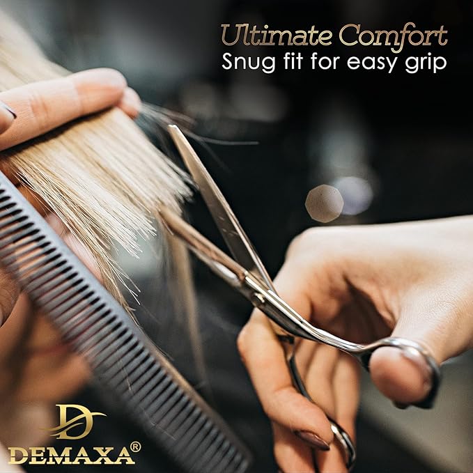 6.5" Premium Hair Scissors Professionally Sharp Barber Shears - High Carbon Steel Hair Cutting Scissors with Smooth Sharp Edge Blades - Hair Trimming Shears for women Salon & Personal Use