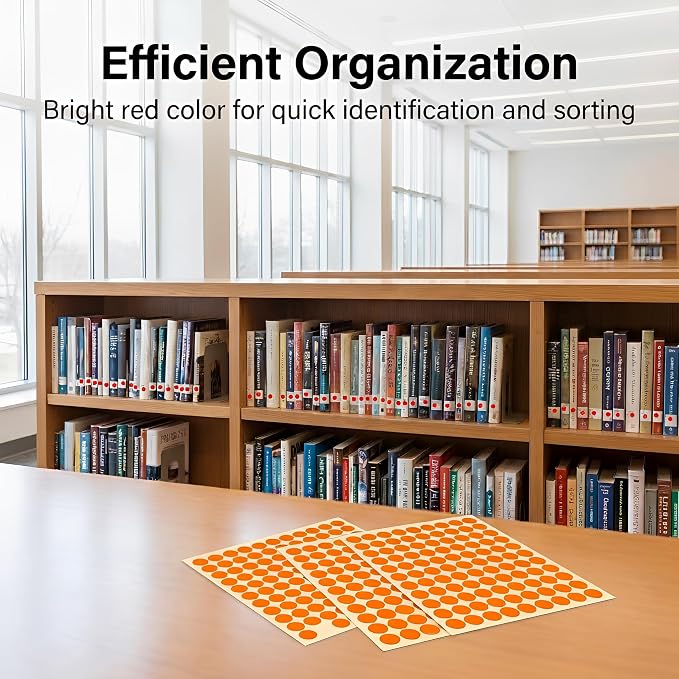 1980 Pcs Orange Round Stickers 1/2 Inch Small Color Circle Dot Stickers Tiny Code Labels for Office Shop Yard Sale Home Marking (Orange, 1/2" (13mm))