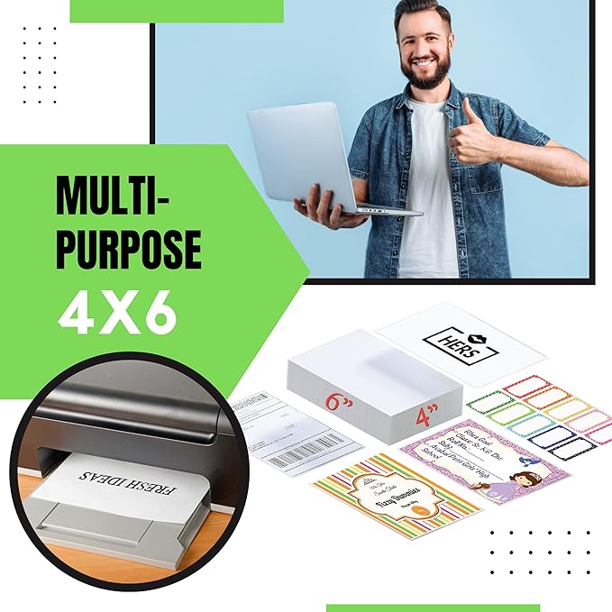 JETZAP Pre-Cut 4x6 Shipping Labels | Work on Most Inkjet and Laser Printers | Just Load & Print | USPS UPS FedEx for Home Printers | 800 Pack