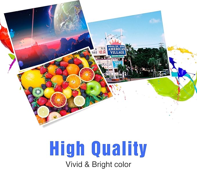 4 Color Ink Refill kit for HP 950 951 932 933 60 61 952 902 901 62 63 21 22 920 940 934 564 711 970 971 94 95 96 Ink Cartridge (2 Black 1 Cyan 1 Magenta 1 Yellow) 100ML x5 Bottle with Syringe