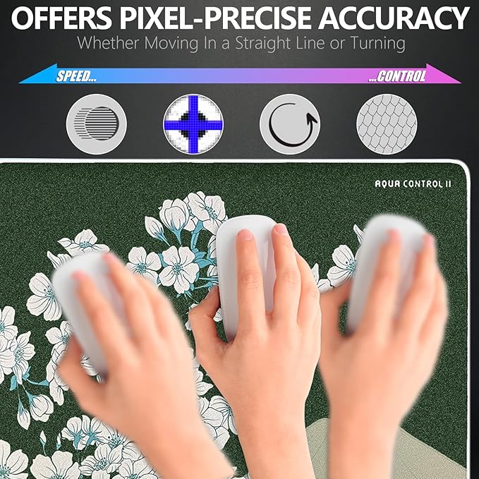 X-Raypad Aqua Control 2 Gaming Mouse Pad, Ultra-High Precision Mouse Pad with Perfect Speed and Control Capability, Consistent X and Y Glide, Designed for Fps Players with Low DPI Requirements
