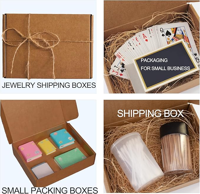 7x5x2 Inch Small Shipping Boxes 25-Pack, Brown Corrugated Cardboard Mailer Boxes for Mailing & Packaging, Gifts, DIY Crafts, Ecommerce, Small Business