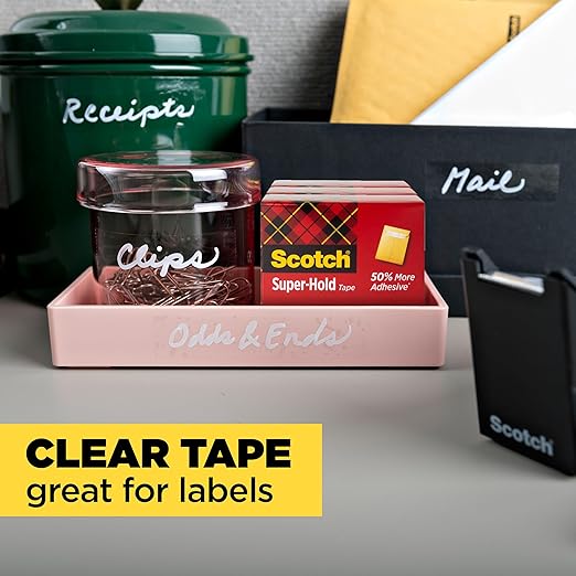 Scotch Super-Hold Tape, 10 Rolls, Transparent Finish, 50% More Adhesive, Trusted Favorite, 3/4 x 800 Inches, Boxed (700S10)