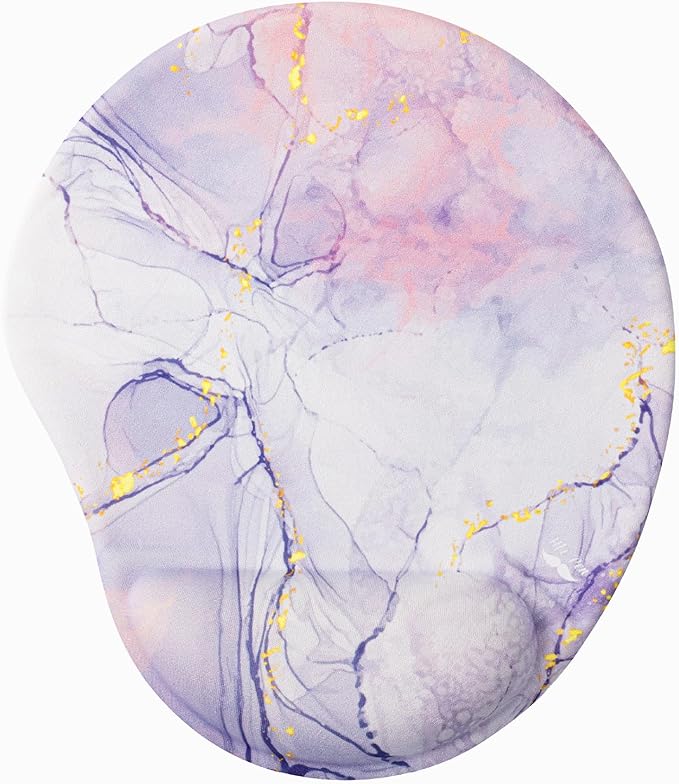 Mr. Pen- Ergonomic Mouse Pad with Wrist Rest, Pink Marble Luxe Design, Breathable Fabric with Memory Foam Cushion, Non-Slip Rubber Base, Gel Mouse Pad with Wrist Support
