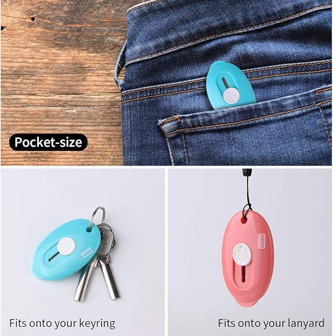 Mini Retractable Utility Knife Box Cutter Letter Opener, Alloy Steel Splicing Knife with Key Chain Hole-6pcs