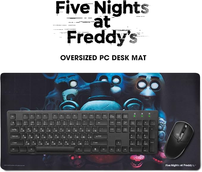 Five Nights at Freddy's Large Gaming Mouse Pad 31"x15" XL Computer Desk Mat | Five Nights at Freddy's anime gaming mouse pad, Oversized 31x15in , smooth fabric top, stitched edges, non-slip rubber base.
