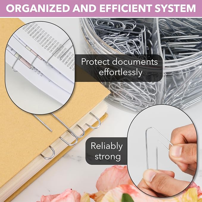 Mr. Pen- Silver Paper Clips, 750 pcs, 3 Sizes, Small, Medium and Large | Steel Paper Clips with Storage Box for Office, School, DIY, Binder Clips, Business Card Holders & Envelope Clips