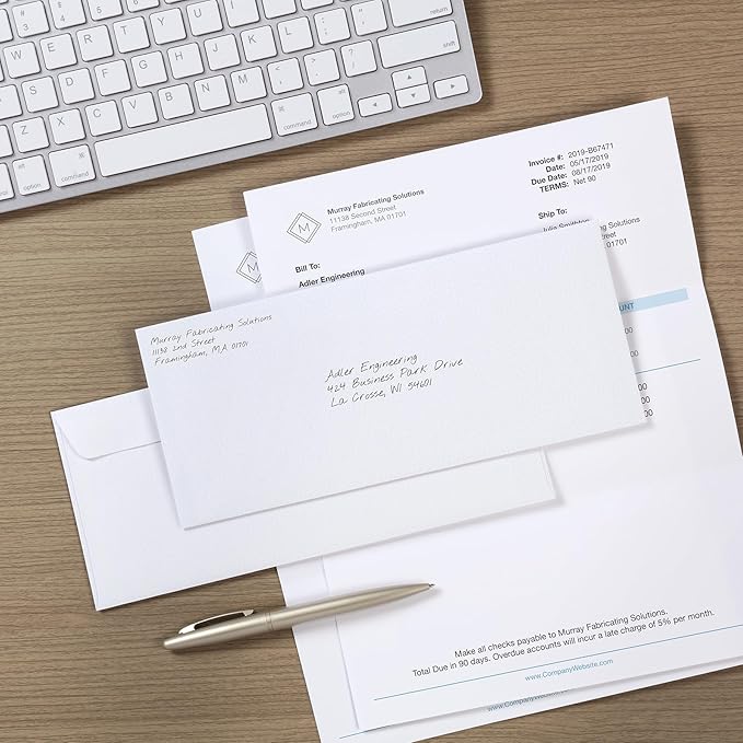 Columbian #10 Security Envelopes, 100 Pack, Self Seal Envelopes for Home, School, and Business Mailings, No Window, 4-1/8 x 9-1/2 Inches, Durable 24 lb White Paper