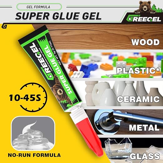 Ceramic CA Glue, Porcelain Clear Super Glue for DIY & Repairs, 4 oz | All-Purpose Clear Instant CA Adhesive for Pottery, Tiles, Porcelain, Home Repairs, Industrial Strength, Ceramic Glue