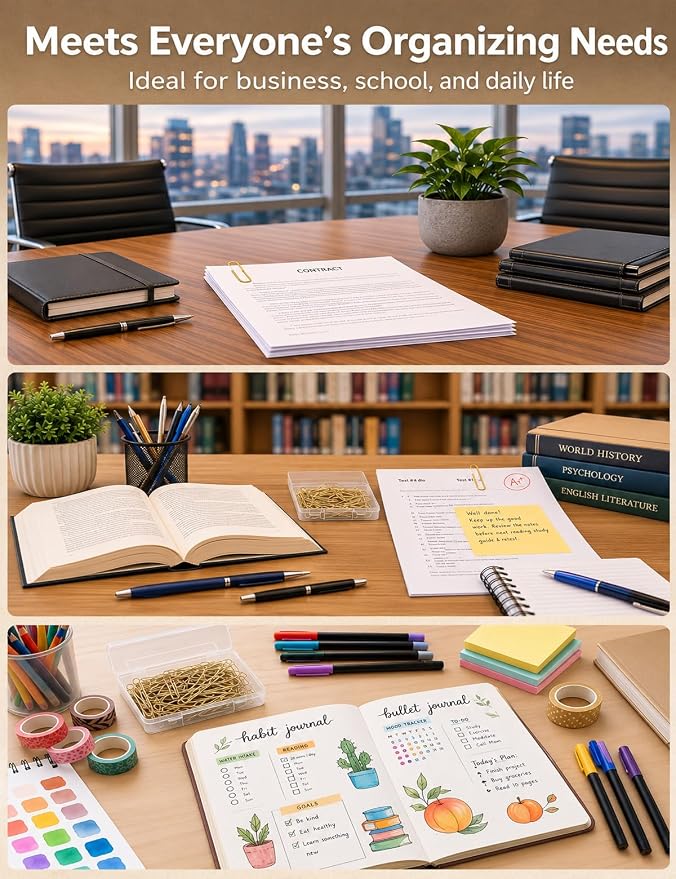 80 Count Gold Paper Clips, 2 Inch Large Smooth Metal Office Clips | Rust-resistant gold metal clips with a smooth, snag-free finish. Ideal for office document organizing, wedding crafts & DIY