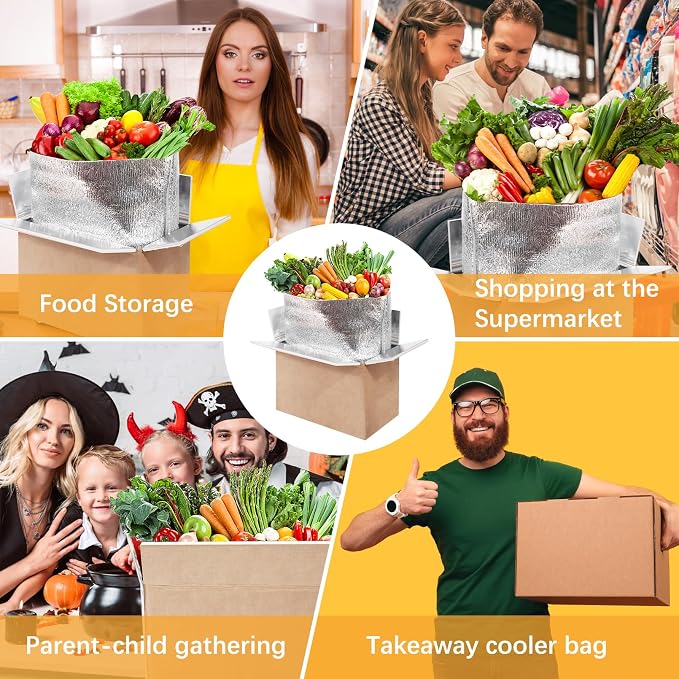 10 Pack Shipping Boxes, Double Insulated, 9 x 6 x 5 Inch | Cold Shipping Boxes with Aluminum Foil Insulated Bag, Styrofoam Box for Shipping Frozen Food, Mailing, Packing and Moving