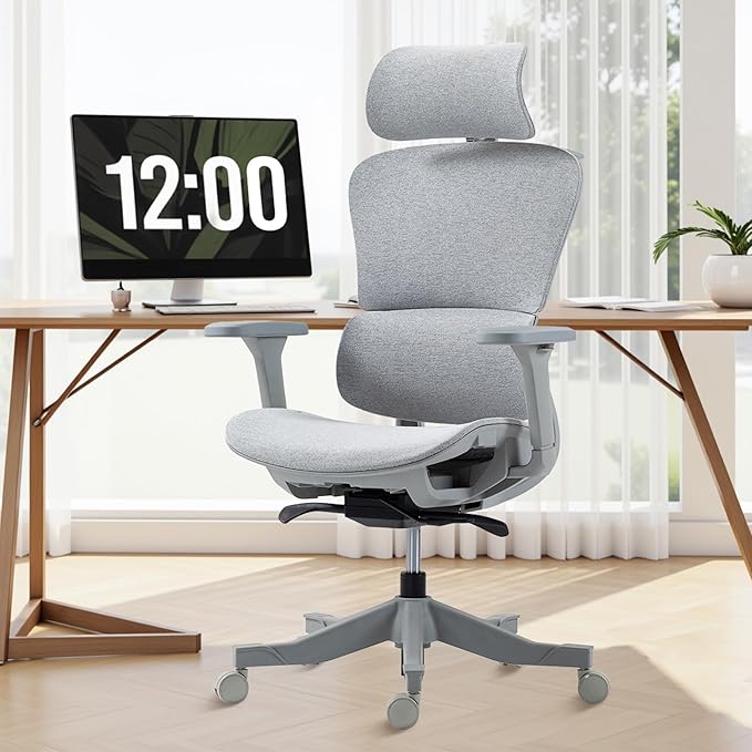 Mesh Ergonomic Office Chair with 4D Armrests,High Back Mesh Gaming Chair with Lumbar Support,Adjustable Seat Depth,2D Headrest for Big & Tall