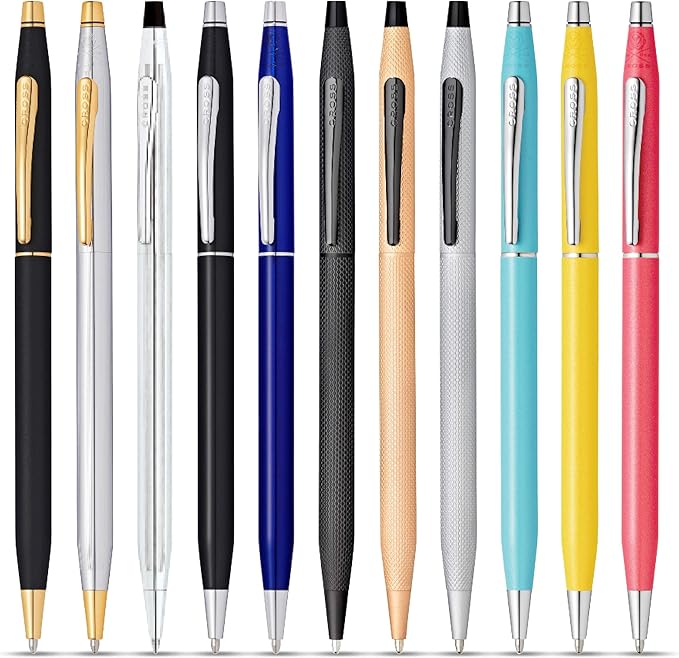 Cross Classic Century Black PVD Micro-knurl Ballpoint Pen - Refillable Pen for Effortless Writing - Black Ink - Durable Construction - Premier Distinctive Look - Gift-Ready