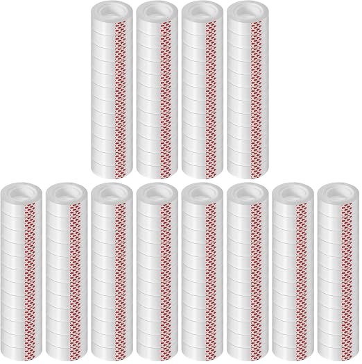 48 Rolls Transparent Tape Refills, Clear Tape, 3/4 x 800 Inches, Glossy Gift Wrapping Tapes for Dispenser, Office, School, Home (Pack of 3)