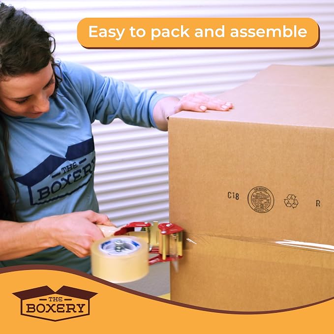 The Boxery 8 5/8"x6 1/4"x9 11/16" Corrugated Cardboard Boxes 25-Pack | Durable ECT 32 Corrugated Shipping Boxes for Mailing, Packing, Moving, and Storage — Recyclable and Made in the USA