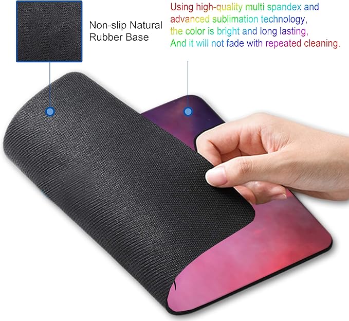 Spider Mouse pad Small Computer Mouse pad with Personalized Galaxy Spider Design Office Non-Slip Rubber Mouse mat