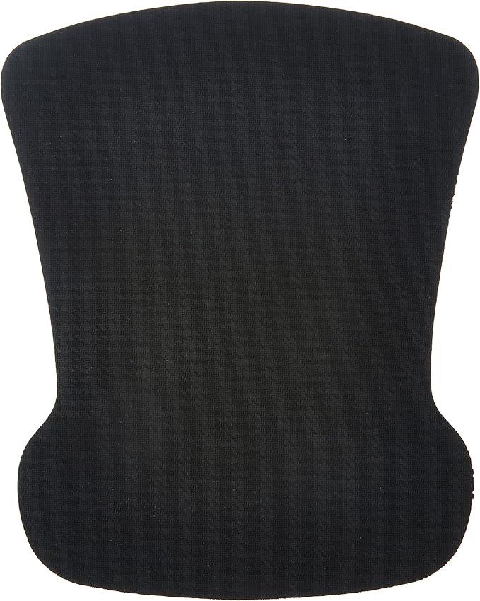 Amazon Basics Irregular Ergonomic Gel Computer Mouse Pad with Wrist Support for Pain Relief, Non-Slip, 10.1L x 8.1W inches, Black