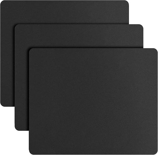 Mouse Pad 9.5×8.0×0.12 inches Premium-Textured Non-Slip Rubber Base Mouse Mat Mousepad for Office & Home, Black (3 Pack)