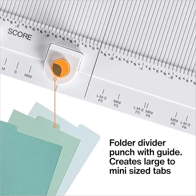Fiskars 12" All-in-One PPC Tool, TripleTrack System, Scoring Surface, Pom Pom and Tassel Maker, Compact Folding Design for Crafting