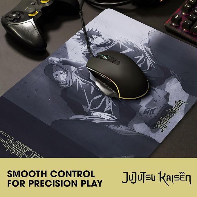 Jujutsu Kaisen Large Gaming Mouse Pad 31"x15" XL Computer Desk Mat, Anime | Jujutsu Kaisen anime gaming mouse pad, Oversized 31x15in , smooth fabric top, stitched edges, non-slip rubber base.