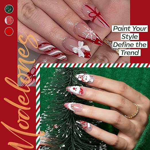modelones X Nail Gel Kit Almond,510Pcs Nail Tips Solid Glue Prep Dehydrator & Mini U V LED Light Clipper, Upgrade 15Sizes Medium Almond Press on Tips Etch for Easy Extension DIY Women Gift