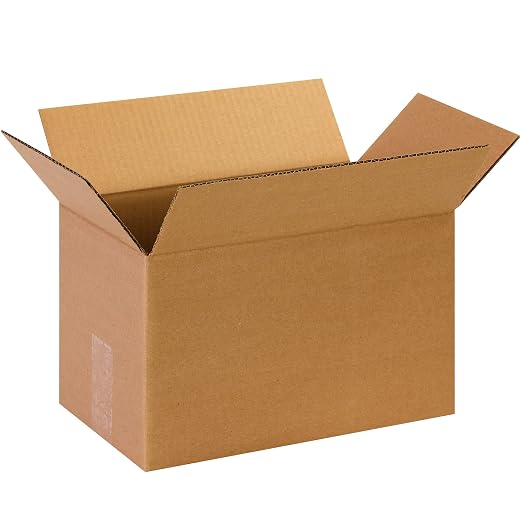 BOX USA Shipping Boxes 13"L x 8"W x 8"H 25-Pack Long Corrugated Boxes for Moving, Shipping, Mailing, Packing, Packaging and Storage