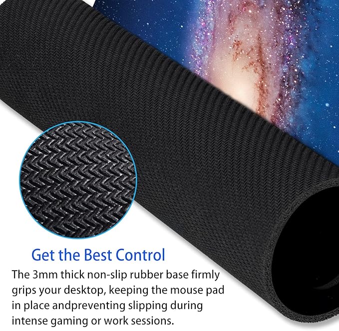 Nebula Mouse pad Small Computer Mouse pad with Personalized Galaxy Design Office Non-Slip Rubber Mousepad