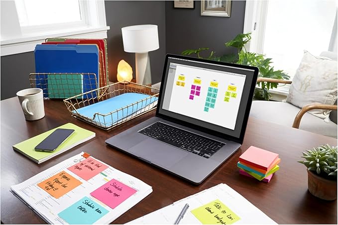 Post-it Pop-up Notes 3x3 in, 12 Pads, America's #1 Favorite Sticky Note, Alternating Colors of Power Pink & Vital Orange and Aqua Splash & Acid Lime, Poptimistic Collection, Clean Removal, Recyclable
