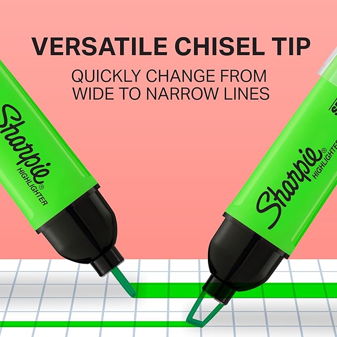 Sharpie Clear View Highlighter Chisel Tip Fluorescent And Pastel Highlighters See Through Tip Highlighter Marker Set Tank Assorted Colors 8 Count