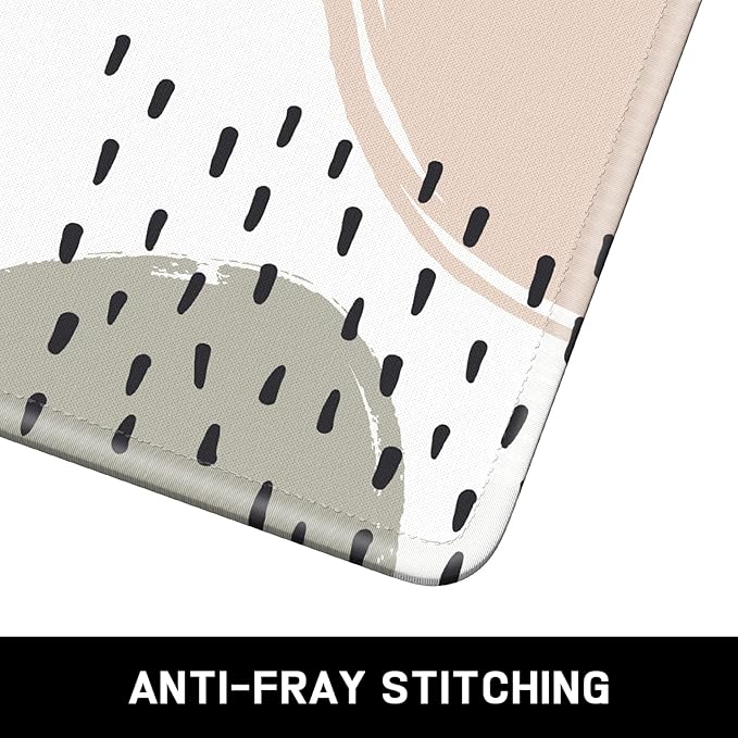 Mouse Pad, Minimalism Marble Style Computer Pad, Anti-Slip Rubber Mouse Mat with Stitched Edges for Gaming, Office, Laptop, PC, Women, 9" x 8" Thick 3 mm, Artistic Dots