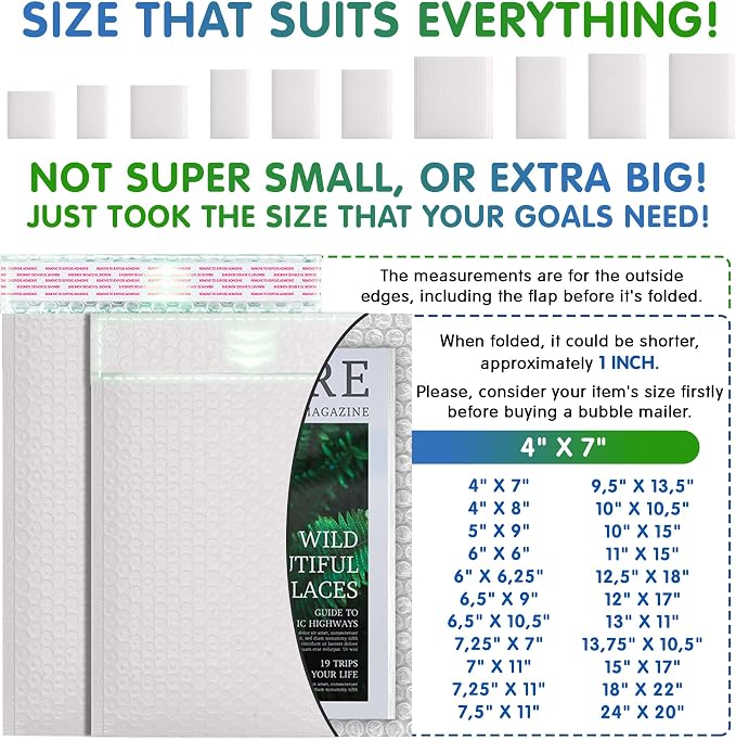 Poly Bubble Mailers, 4 x 7 Inch White Padded Mailers, Self Seal Shipping Envelopes, Lightweight Poly Mailer Bags, Waterproof Mailing Bags, Pack of 1600