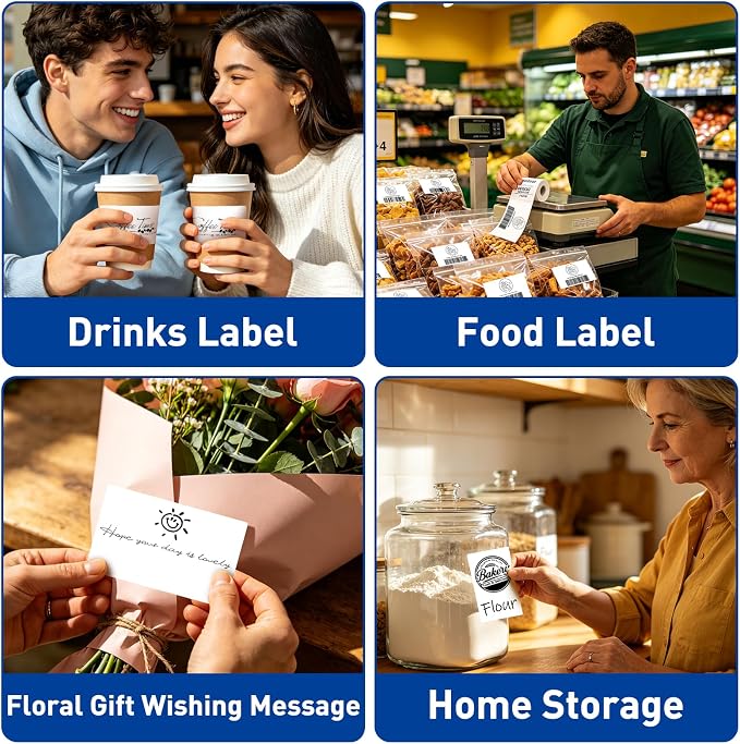 ESSENTIAL 3" x 5" White Direct Thermal Labels for Barcodes, Address | Permanent Adhesive, Shipping Labels, Compatible with Zebra, Rollo and Other Desktop Printers, 350 Labels of Roll, 8 Rolls