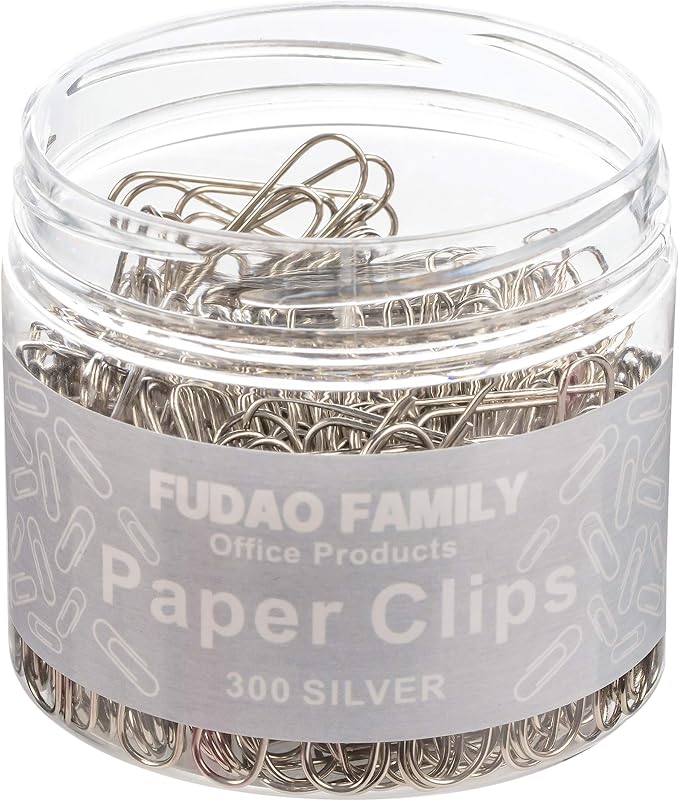 Small Paper Clips, 1.1 Inch Paper Clip, 300 pcs Paperclips (Small, Silver) (Pack of 2)