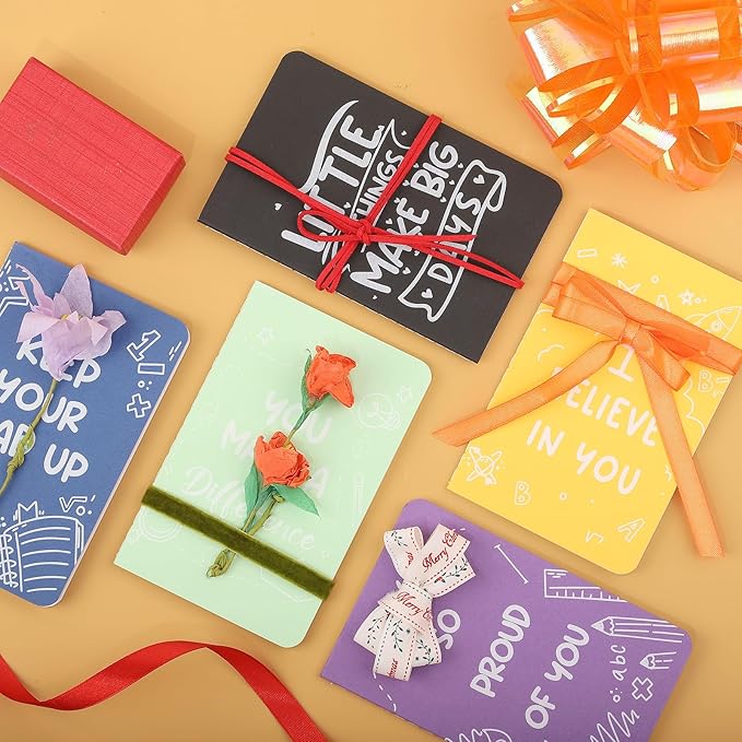 BESARME 16 Pack Employee Appreciation Gifts Bulk, Mini Inspirational Notebooks for Kids Party Favors Goodie Bag Stuffers Small Lined Notebook School Supplies Prayer Journal Easter Basket Stuffers