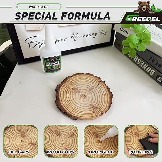 Wood CA Glue, Clear Super Glue for Woodworking & Repairs, 4 oz | All-purpose Clear cyanoacrylate adhesive for wood finishing and repairs, Strong bonding on plastic, glass, ceramic & more.