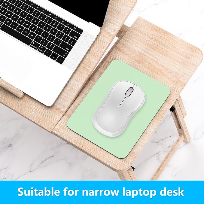 Dapesuom Small Mouse Pad, 6 x 8 Inch Thick Rubber Premium-Textured Non-Slip Portable & Washable Mini Mouse Mat for Women Men Wireless Laptops Keyboard Tray Gaming Computer Office Travel, Lake Green