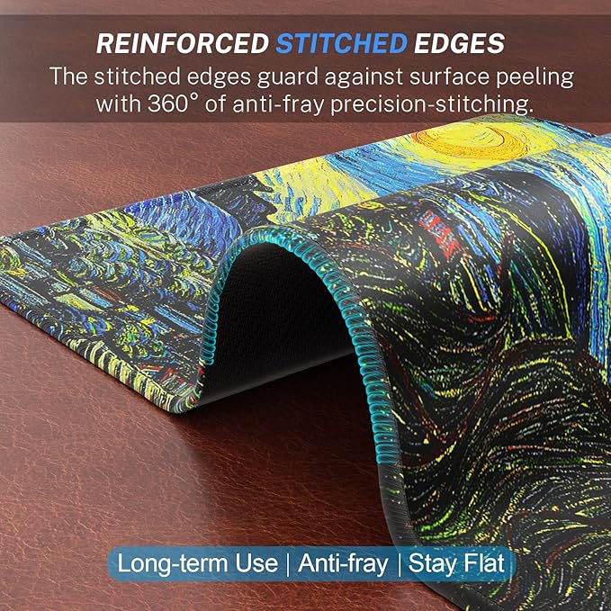 MROCO Mouse Pad 3-Pack [30% Larger] with Anti-Fray Stitched Edges, Premium Waterproof Surface, Non-Slip Rubber Base, Computer & Gaming Mouse Mat for Laptop, Office & Home, 8.5 x 11 in, Starry Night