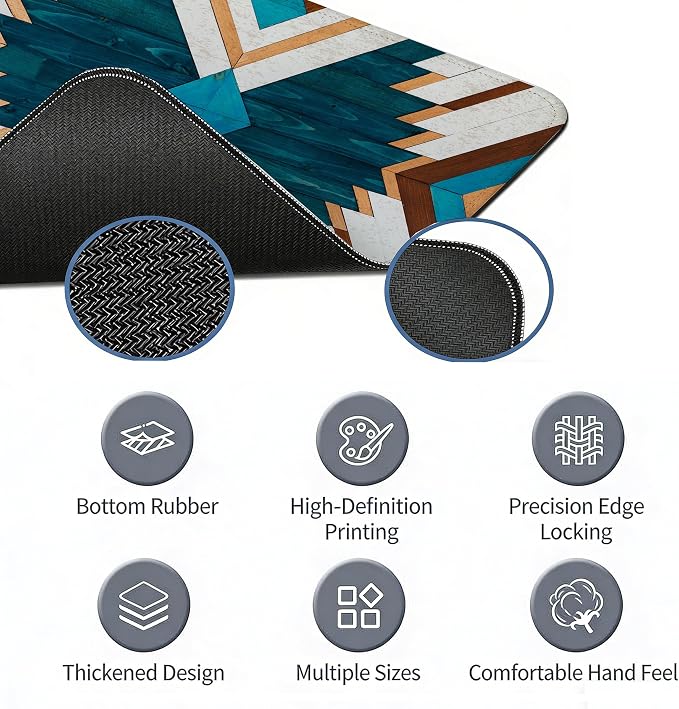 UTELKA Western Desk Mat, Western Desk Accessories for Office Dorm 31.5x11.8