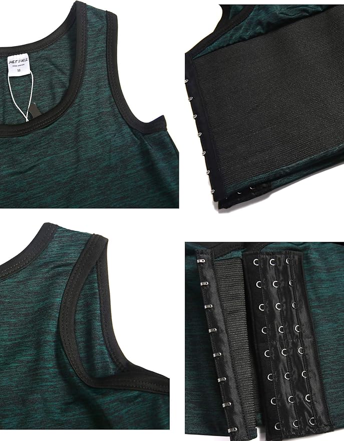 XUJI Transgender FTM Breathable Cotton Elastic Band Colors Chest Binder Tank Top (M-6XL)