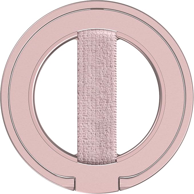 EWA MagOne Ultra for Magsafe Phone Grip Kickstand [Replaceable Elastic Finger Loop], Mag Safe Ring Holder Stand, Two-Sided Magnetic Phone Accessories for iPhone 17,16,15,14,13,12 Pro/Max/Plus-RoseGold