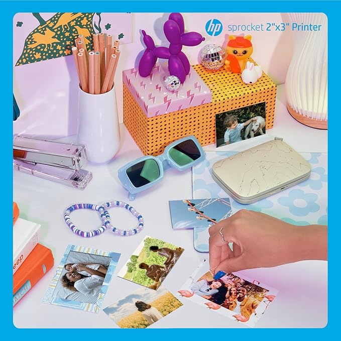 HP Sprocket Select 2.3x3.4 Instant Photo Printer, Print Pictures on Zink Sticky-Backed Paper from Your iOS & Android Device, Portable Printer for Home Use and Travel, Eclipse