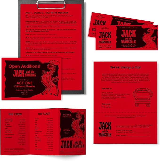 Astrobrights Color Paper, 8.5” x 11”, 24 lb/89 gsm, Re-Entry Red, 500 Sheets (21558) (Pack of 5)