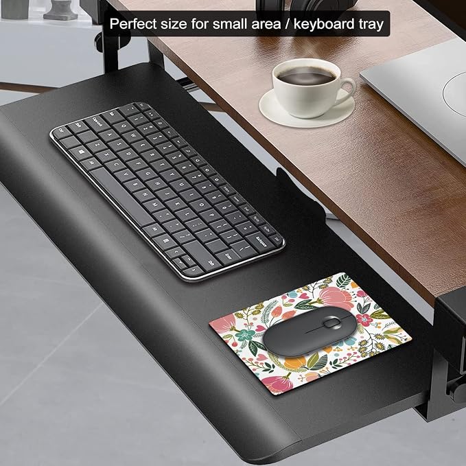 Small Mouse Pad Cute, Mini Mouse Pads for Wireless Mouse and Laptop, Travel Mousepads with Designs - Abstract Floral, Portable Mousepad with Non-Slip Rubber Base - 5.5 x 7 Inch