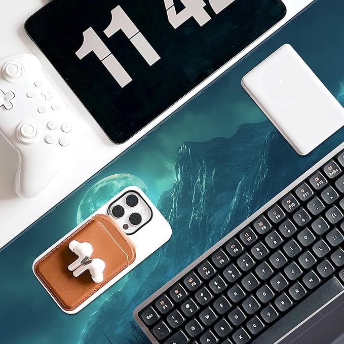 Fog Forest Mouse Pad Gaming Mousepad Non-Slip Rubber Base Keyboard Pad Desk Mat for Home Office, 31.5 x 11.8 in