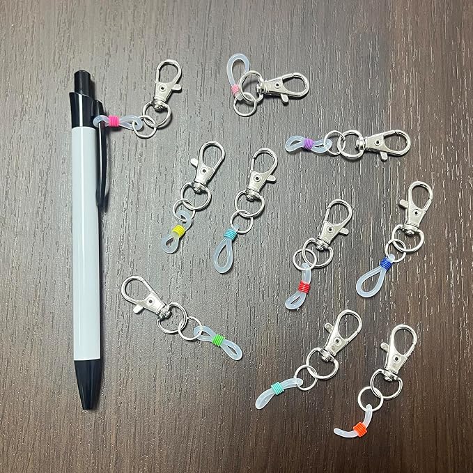 10 PCS Pen Holder Clip, Pen Converter, Pen Clip, Pen Holder Badge Reel Clips, Pen Clips with Lobster Clasp, Clip on Pen, Badge Reel Accessories (Pen not Included)